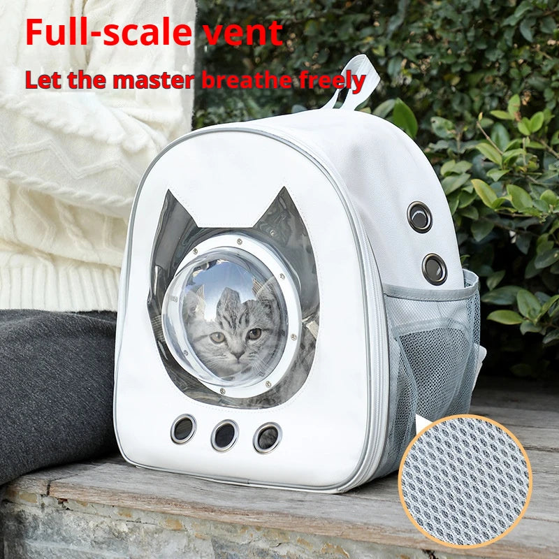 Space Capsule Pet Backpack 360 View Breathable Mesh Carrier