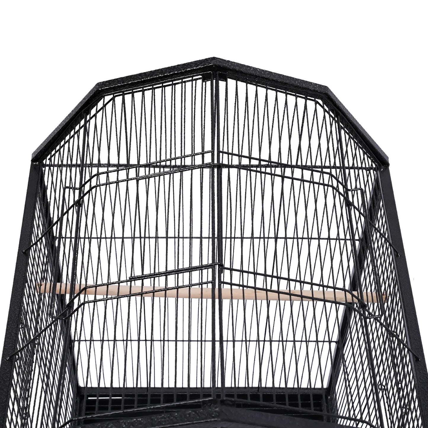 Large Bird Cage With Rolling Stand Skylight Wheels Play Top Cockatiel Parakeet