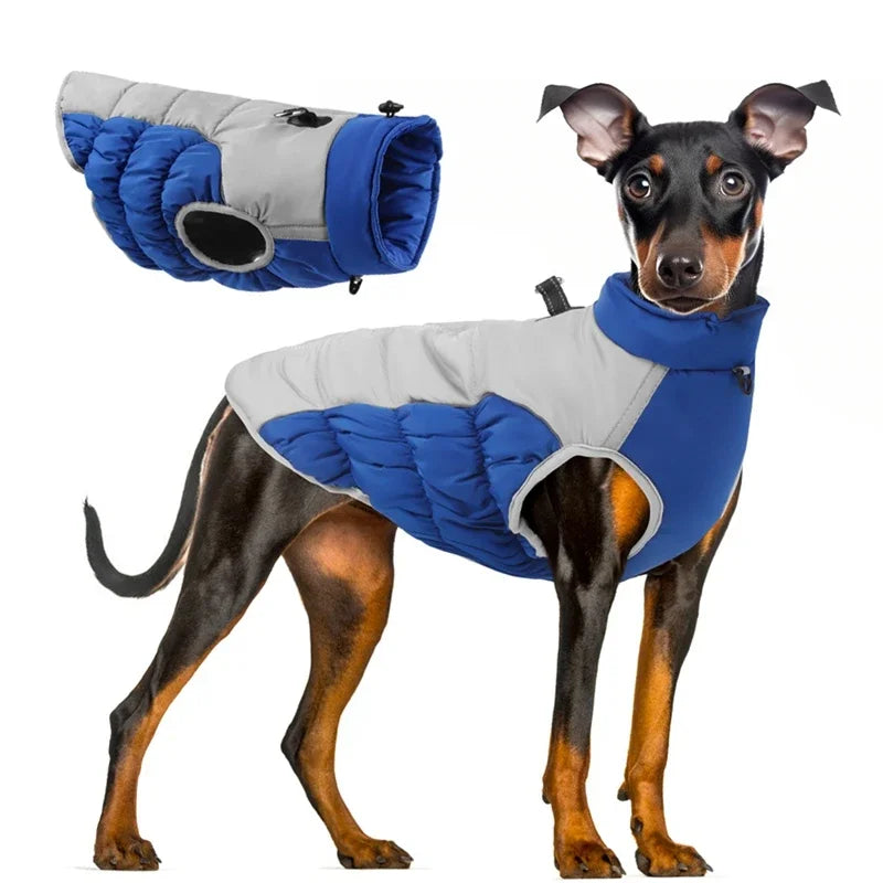 Winter Dog Coat With Reflective Strip Waterproof Hoodie XL